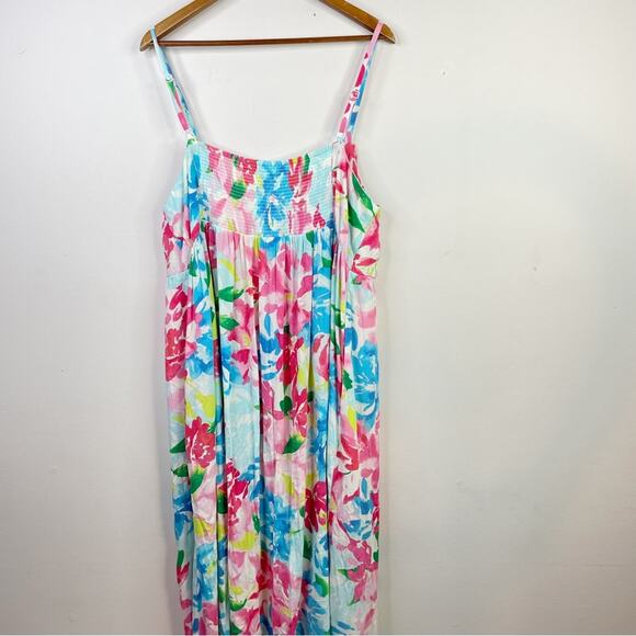 Old Navy Fit and Flare Tropical Floral Flowy Sleeveless Maternity Midi Dress XXL - Picture 10 of 15